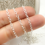 Sterling Silver Smooth Oval Link Chain